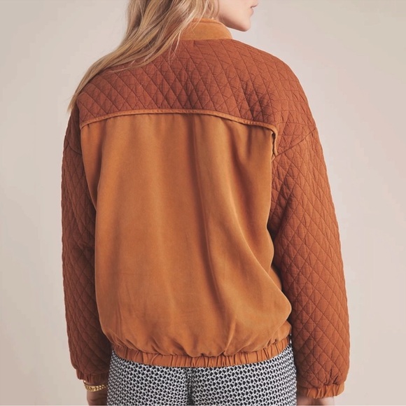 Anthropologie Marigold Quilted Bomber Jacket - Picture 4 of 6